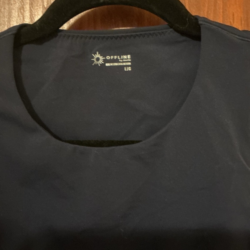 Navy Blue High Neck Longline Sports Bra - Picture 6 of 10